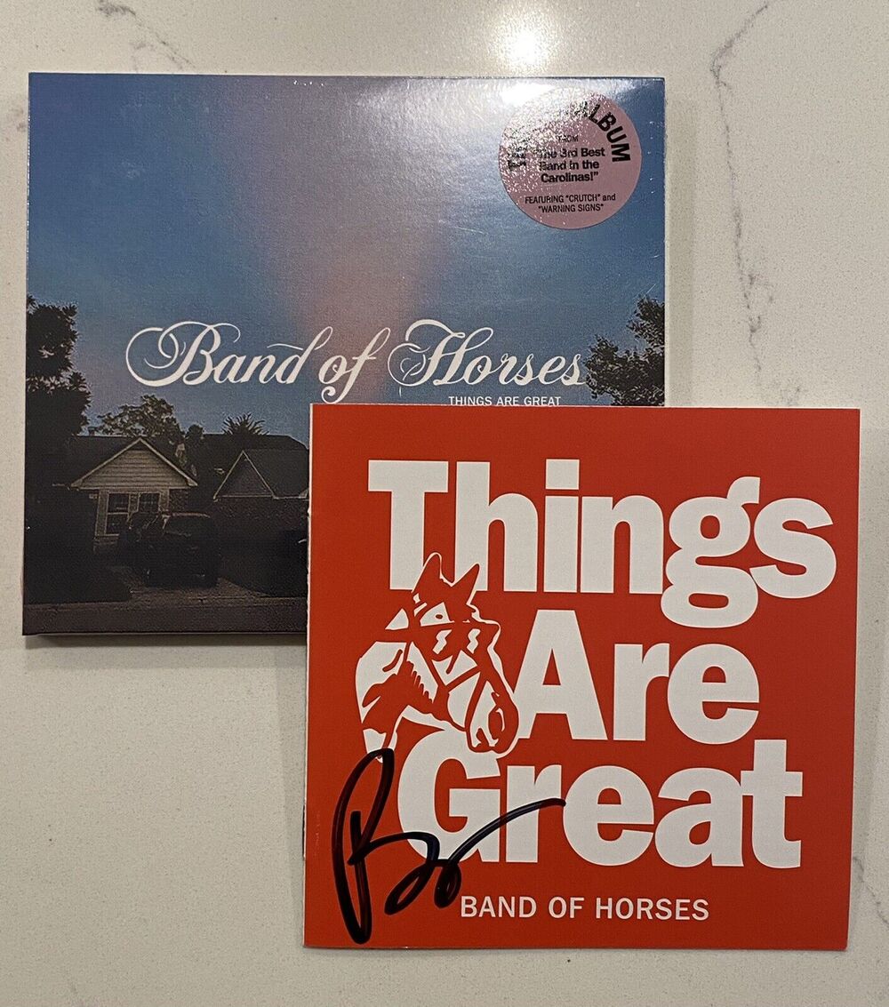 BEN BRIDWELL SIGNED BAND OF HORSES THINGS ARE GREAT CD ALBUM AUTOGRAPH ✍️